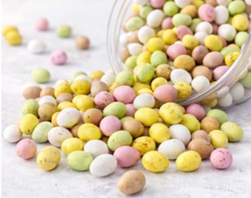Milk Chocolate Mini Eggs - 1kg Pouch - Shell coated milk chocolate eggs. Perfect for sharing, treats, Easter, Christmas and more