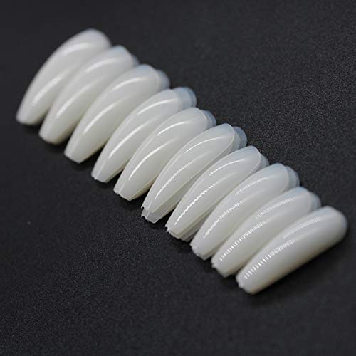 600Pcs Nature Ballerina Fake Nails Coffin Full Cover Acrylic False Nails10 Sizes DIY Nail Art At Home