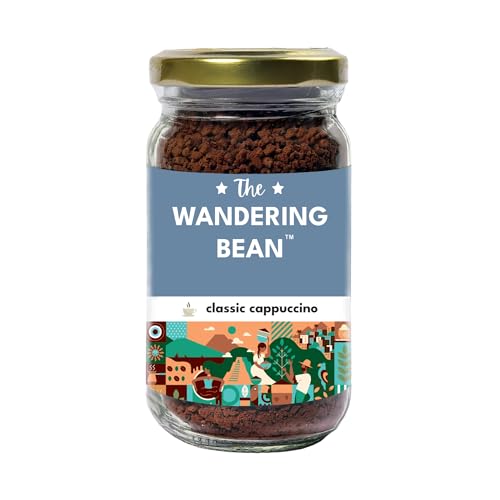Image of The Wandering Bean Combo Pack Flavored Instant Coffee (Hazelnut + Caramel+ French Vanilla+ Cappuccino) Combo of (4x60g)