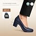 Imagen de DREAM PAIRS Zapatos de Tacón Alto Cómodos Clásicos Mujer Zapatillas con Tacón Ancho Zapatos de Salón PU Trabajo Balila