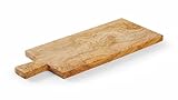 HENDI Servierbrett, Holzbrett, Frühstücksbrett, Steakbrett, Küchenbrett, Tapasbrett, für Snacks-Brot-Käse, 480x190x(H)22mm, Olivenholz