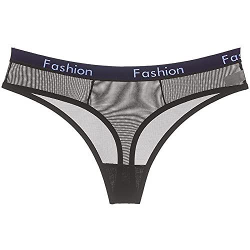 Culotte sexy invisible sans couture en maille respirante transparente imprimée
