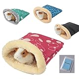 Yoxebo Hamster Sleeping Bag,Winter Soft Warm Bed Plush Small Pet Nest Snuggle Sack Hideout Pouch for Hedgehog Guinea Pig Squirrel Small Animals (Random Color) (7.08 x 9.05 in)