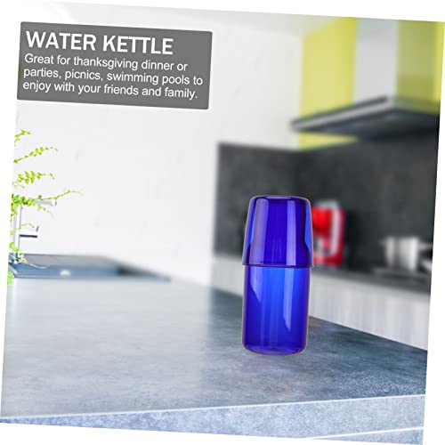 Set de vasos y jarra de vidrio color azul 500 ml miniatura 4