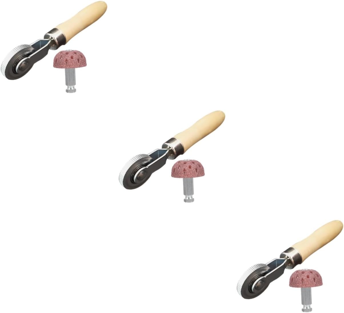 Gatuida 3sets Tire Repair Tool High-Speed Grinding Low-Speed Bowl-Shaped Roller Efficient Tire Patch Roller for Quick Puncture Fixing