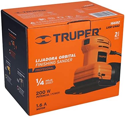 Amazon.com: TRUPER LIOR-1/4A2 - Lijadora orbital de doble cara, 200 W :  Todo lo demás