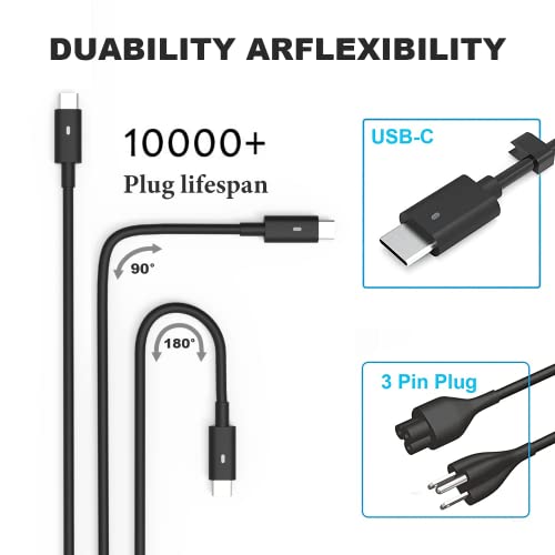 65W 45W Usb-C Type C Laptop Charger Replacement For Dell Latitude 7275 7370 5420 5285 5290 5520 Xps 13 9250 9360 9365 9370 9380 9350 9550 Chromebook 3100 3400 5190 La65Nm170 02Yk0F Adapter Power Cord #TOP3