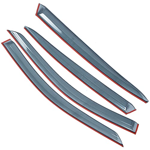 Window Visors Rain Guards Deflectors - 4-Pack Side Window Deflector Vent Shade For Car Windows Tape-On Outside Mount Acrylic Sun Rain Guard With Chrome Trim Replacement For Q50 Sedan 2014-2020 #TOP1
