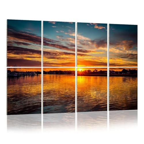 Paquete de 8 Paneles Acústicos Decorativos Kanworse Texas Sunset 48"x32" para Aislamiento y Reducción de Ruido miniatura 1