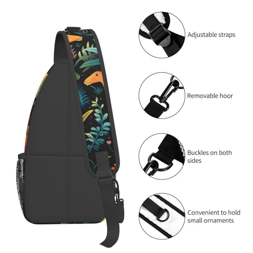 Mochila bandolera unisex con diseño de dinosaurio miniatura 5