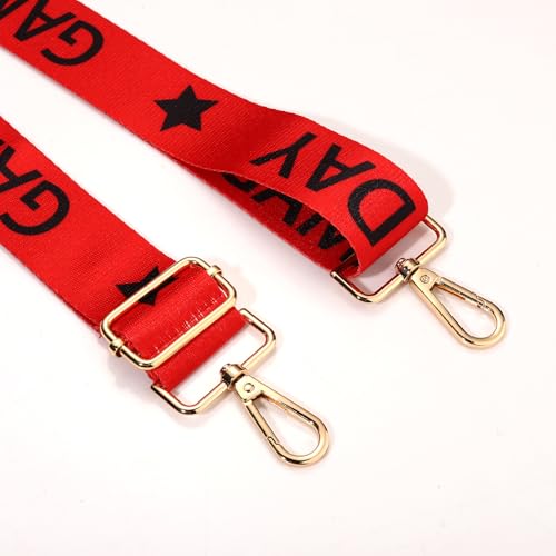 Image of Game Day Purse Strap Replacement Crossbody Wide Shoulder Strap Star Football Strap for Stadium Approved Clear Bag