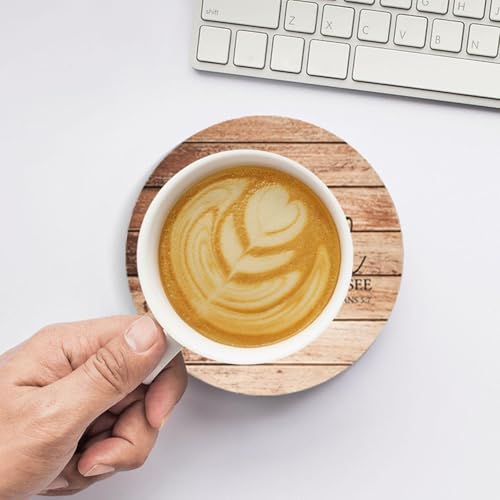 Sous-verres chrétiens en bois avec support (lot de 6) et versets - 6
