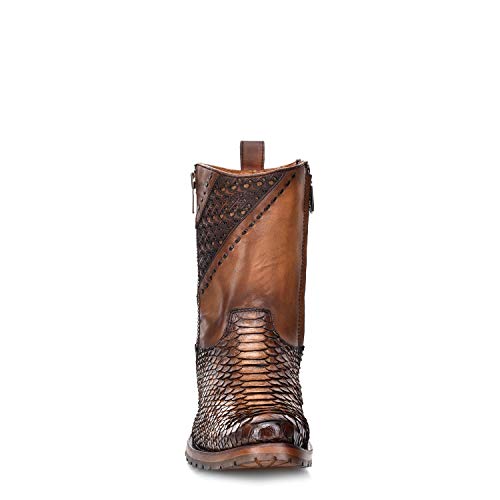 Cuadra Men's Boot In Genuine Python Leather And Bovine Leather With Zipper #TOP2