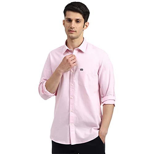 Image of Arrow Solid Slim Fit Mens Casual Shirts - 100% Cotton, Breathable & Comfortable, Full Sleeves Shirt for Men