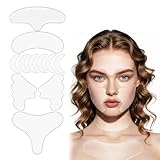 Cosblisvia Anti Falten Silikon Pads, Wiederverwendbare Silikonpflaster gegen Falten & Dekoltee Pads Antifalten für Frauen, Overnight Hautstraffung im Schlaf (Klar)