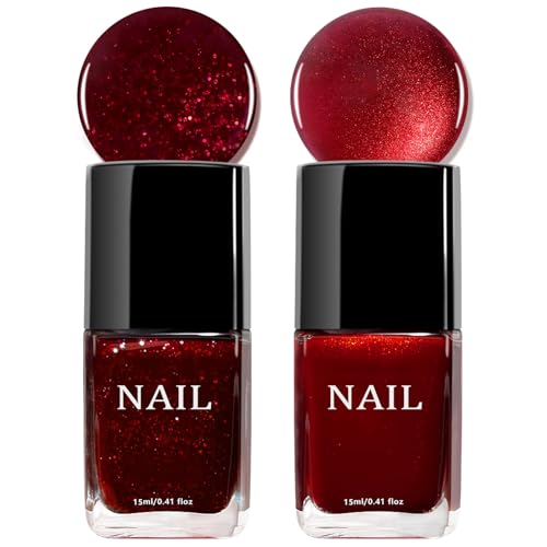 Perlmutt Nagellack Rot Set