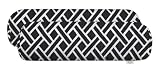 RSH Décor Neck Roll Bolster Pillows – Set of 2 | 20” x 6” | Outdoor Throw Pillows for Patio Furniture, Porch, Deck, or Poolside Lounging | All-Weather Fabric, Water, & Fade-Resistant | Black Geometric