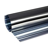 Rapid Teck® 6,25€/m² Prime selbstklebende Spiegelfolie Silber 200cm x 1,52m Kratzfest Sonnenschutzfolie UV Schutz Sichtschutzfolie 99% UV-Schutz selbstklebend Blickdicht
