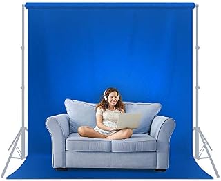 Julius Studio 6 ft X 9 ft Blue Chromakey Fabric Backdrop Background Screen