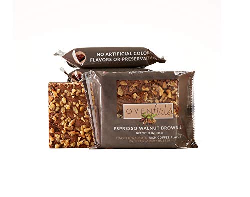 Espresso Walnut Brownies 3.0 OZ Each - All Natural, Delicious,