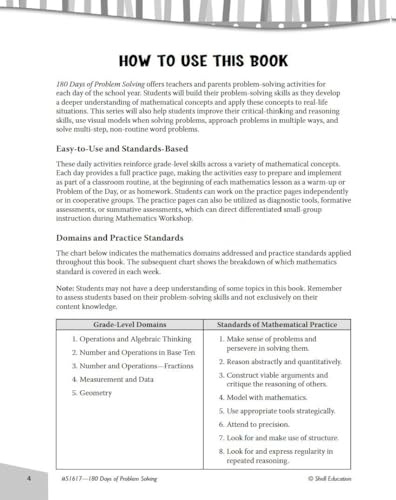 Shell Education SEP51617 180 Days Of Problem Solving For Fifth Grade – Build Math Fluency With This 5Th Grade Math Workbook thumb #2