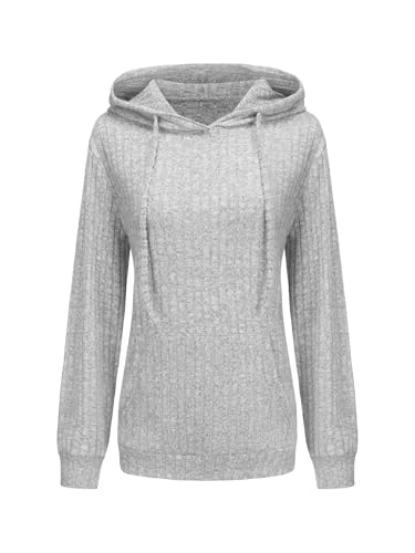 STOLKISS Women’s Casual Hoodies Shirts Long Sleeve Lightweight Fall Pullover Tops Solid Velvet Loose Sweatshirt with Pockets — view 5