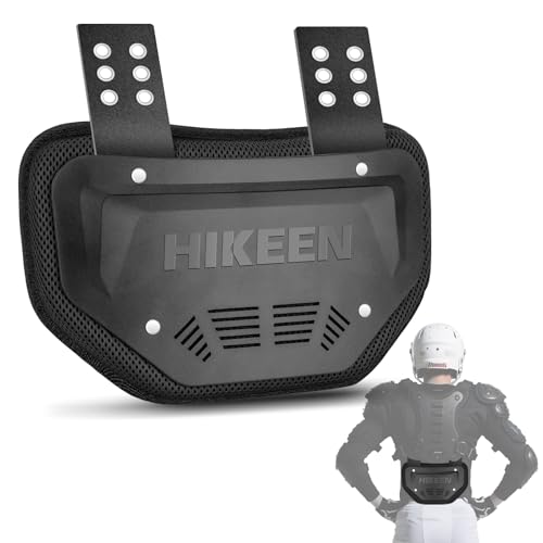 Hikeen Football Back Plate, Universal Football Backplate for Shoulder Pads, High-Impact Protective Lower Back Pad with Breathable Design, Fits Adult Players