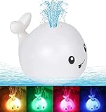 Leipal Baby Bath Toys for Kids Toddlers Pool Toys Light Up Whale Spray Bath Toy Sprinkler Bathtub Toys for Toddlers