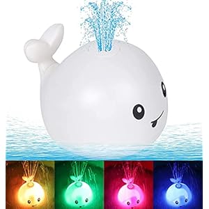 Leipal Baby Bath Toys for Kids Toddlers Pool Toys Light Up Whale Spray Bath Toy Sprinkler Bathtub Toys for Toddlers