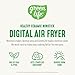 GreenLife Compact Electric Air Fryer Oven, 5.3 QT, PFAS-Free Ceramic Nonstick Drawer, 8 One Touch Digital Display, Easy View Window, Auto Shut-Off Timer, Dishwasher Safe Parts, 1500 Watts, Sage