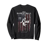 Basketball 3x3 Athlete Sports Piktogramm Amerikanische Flagge Sweatshirt