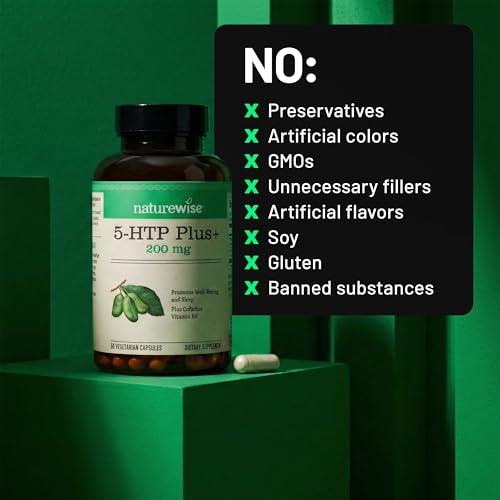 NatureWise 5-HTP 200mg Supplement from Griffonia Seeds with Cofactor Vitamin B6 - Mood Support and Natural Sleep Aid for Adults - Delayed-Release, Vegan - 30 Count[1-Month Supply] - image 9