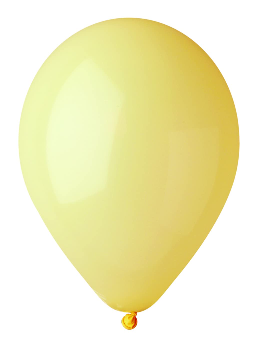 Pack 100 balloons in natural latex Premium Quality G120 (Ø 33cm / 13"), pastel yellow