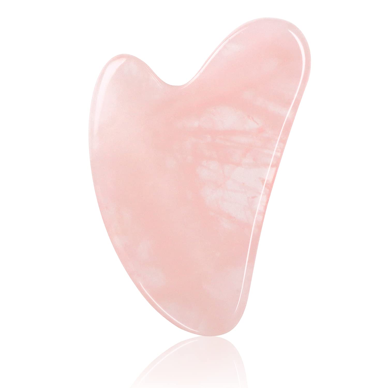Gua Sha,JaneHome Jade Gua Sha, Gua Sha Stone Massage Tool for Face Neck Body SPA, Acupuncture Therapy Trigger Point Treatment,Jade Gua Sha Facial Tool,Face Massager Gua Sha,Quartz Pink