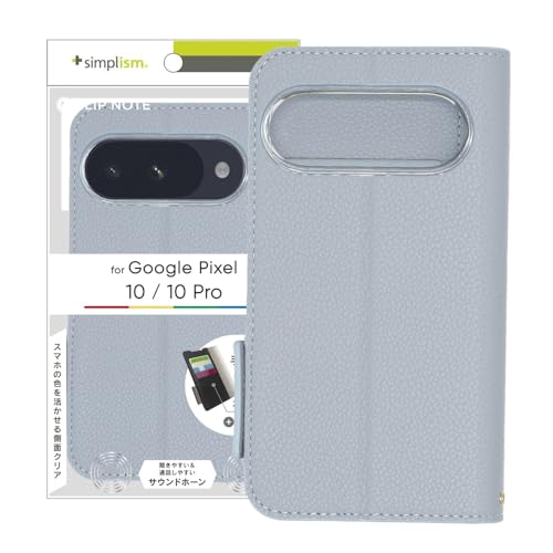 Simplism �V���v���Y�� Google Pixel 10 / 10 Pro [FlipNote] �ϏՌ��t���b�v�m�[�g�P�[�X TR-PX2510-FN-SHBL