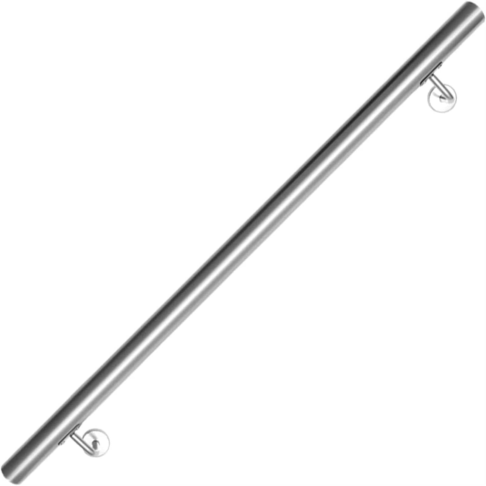 Main courante d'escalier en acier inoxydable 2M avec supports muraux haut de gamme