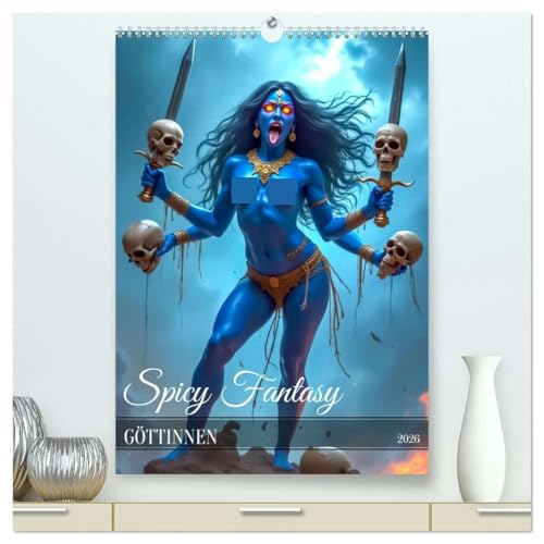 Spicy Fantasy - Göttinnen (hochwertiger Premium Wandkalender 2026 DIN A2 hoch), Kunstdruck in Hochglanz: Ein Kalender zeigt jeden Monat eine nackte ... Darstellungen. (CALVENDO Erotik)
