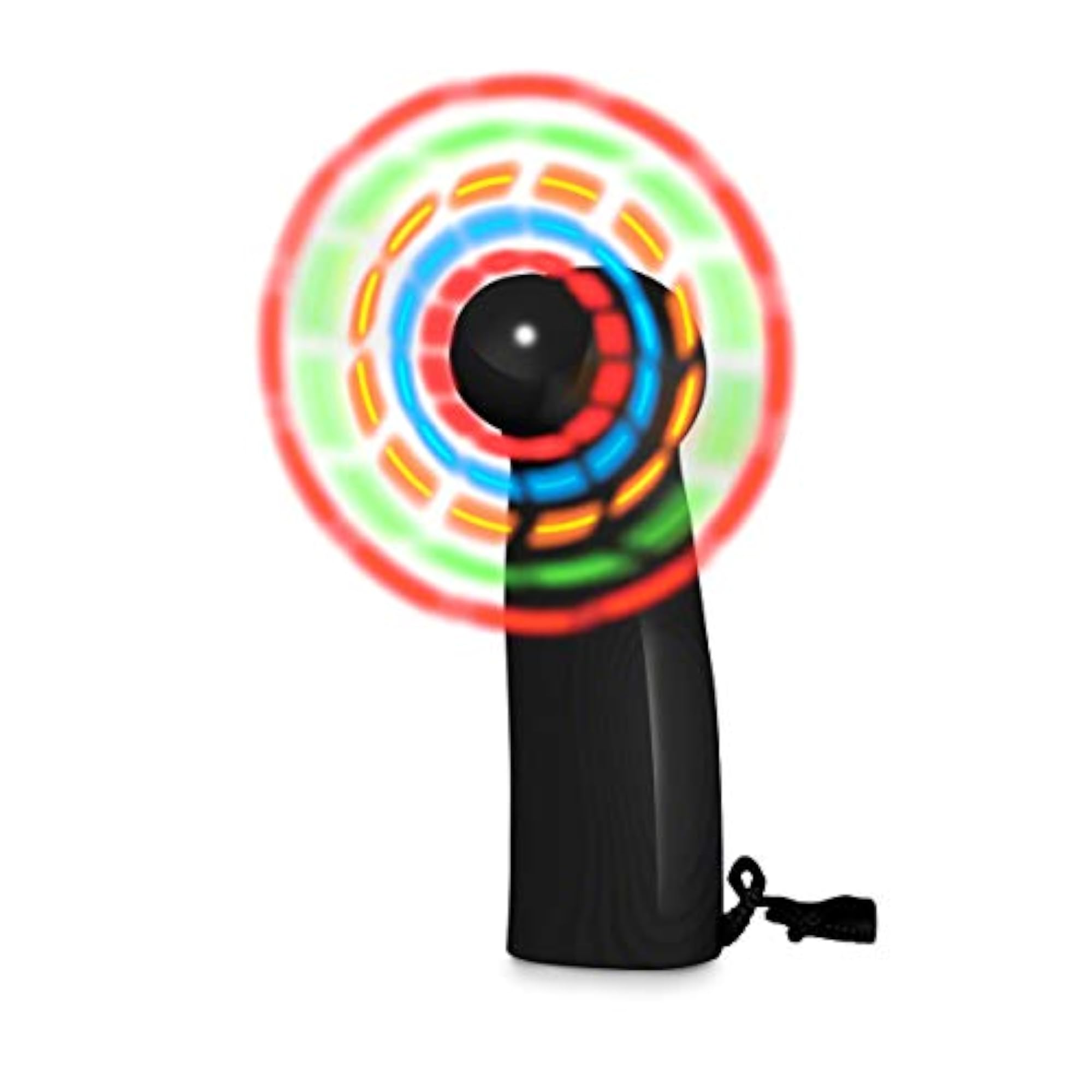 LED Mini Handheld Fan with Black Handle, Light Up Feature
