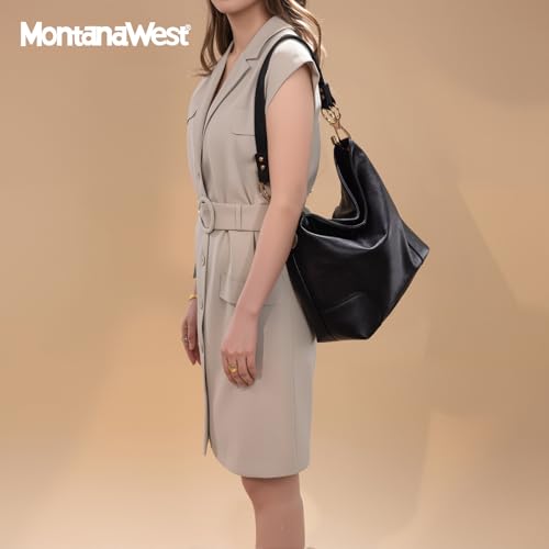 Image of Montana West Hobo Bags for Women Top Handle Satchel Shoulder Purse Bucket Handbag
