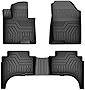 Mixsuper Floor Mats Compatible with 2022-2023 Hyundai Santa Cruz All Weather Floor Liners Durable 1st & 2nd Row Set Black