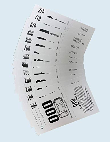 Boletos de estacionamiento de valet para hoteles y eventos, 1000 tickets de 3 partes blanca 4