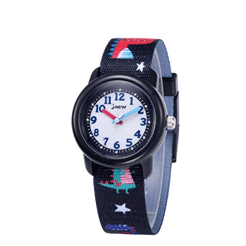 Boy's Kids Children Watch,3D Cute Cartoon Breathable Fabric Band Japanese-Quartz Wristwatches Time Teacher Gifts Watches for Kids Boys Toddlers (Dinosaur)