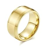 ➌ ♥ GOLD RING PERSONALISIERT: 100% neue Marke & ausgezeichnete Qualität; Glatter und komfortabler Innenbogen, einfach zu tragen.