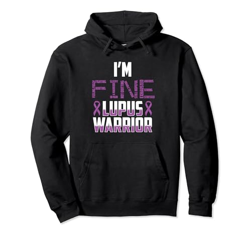 I'm Lupus Warrior Lupus Awareness Month Purple Ribbon Fight Sudadera con Capucha