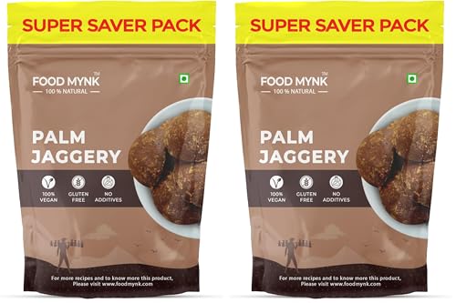Image of Food Mynk Palm Jaggery (250g) | Thati Bellam | Karupatti | Date Palm jaggery | Nolen Gur | Khajur Gud | Patali Gur | Panavellam | No Preservatives (250g) (Pack of 2)