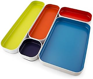Three By Three Seattle Drawer Organizer 1" Set of 5 (52281),Multi