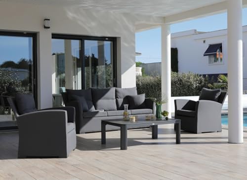 Proloisirs Set Complet Seattle 1 Canapé 3 Places + 2 fauteuils + 1 Table Basse Eole II