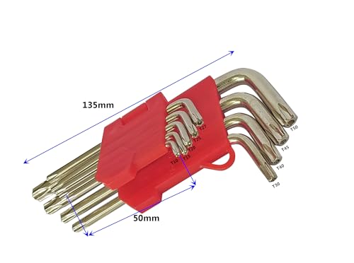 Image of Inditrust 9Pcs L Type Screwdriver Double-End Wrench Set Allen Key Hexagon Torx Star Spanner Key Set Hand Tools Allen Key Set