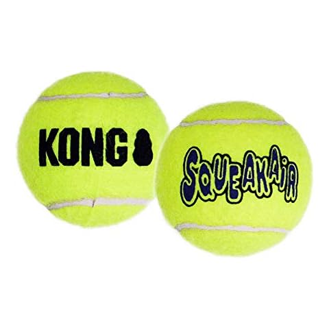 KONG - Squeakair Balls - Pelotas de tenis sonoras para perros Cover