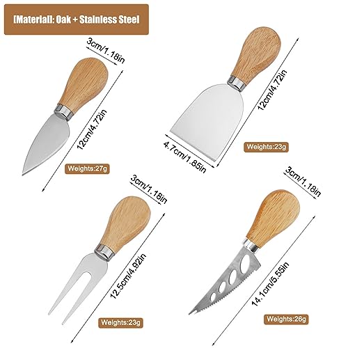 RZMZBY 4 Käsemesser Küchenset, exquisites Käsemesser-Set für Dessert-Käse-Salat